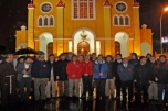 Autoridades entregaron nueva pintura e iluminación de fachada de iglesia de Castro